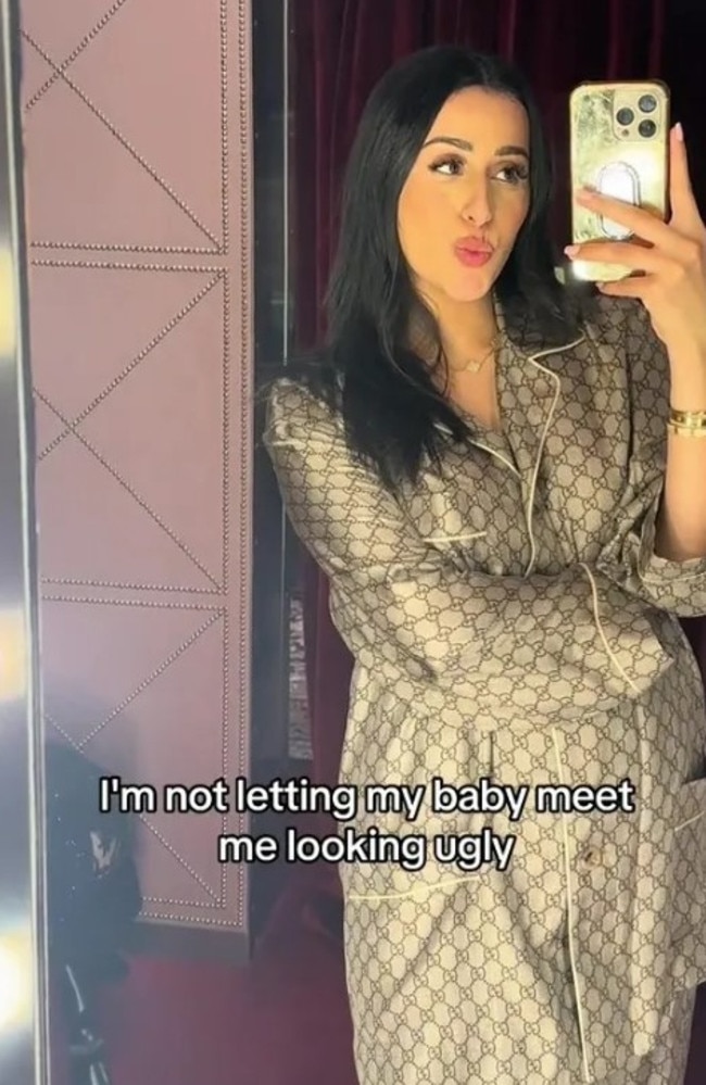 Linda Andrade, who is now nine months pregnant, has left people totally stunned as she explained that looking good is her priority when it comes to labour. Picture: TikTok