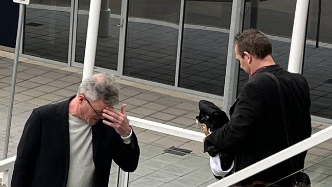 Fred Whitson (left) and Fletcher Mitchell (right) leave the Defence Magistrates Court, Canberra. Picture: Julia Kanapathippillai