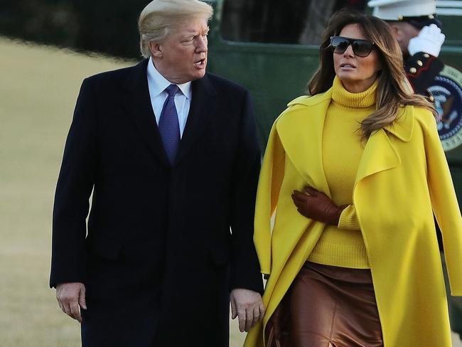 Melania Trump, with her husband, will speak at the convention. Picture: Getty Images