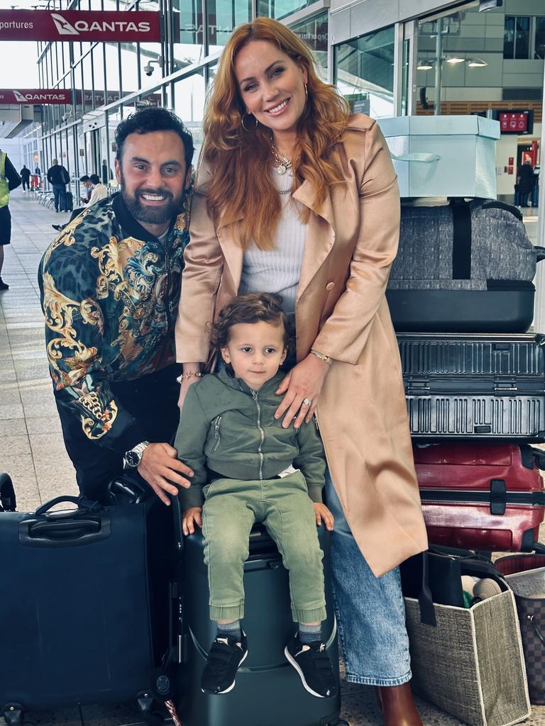 The former MAFS contestant with her husband, Cam Merchant, and their son, Oliver. Picture: Instagram