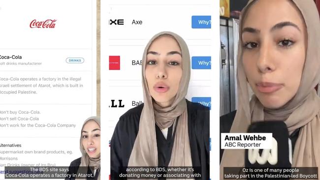 The ABC News TikTok account posted a video from a Palestinian reporter outlining the Palestinian-led Boycott, Divestment, Sanctions scheme.