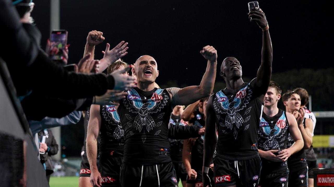 Port Adelaide won another close game on Friday night. Picture: James Elsby/AFL Photos