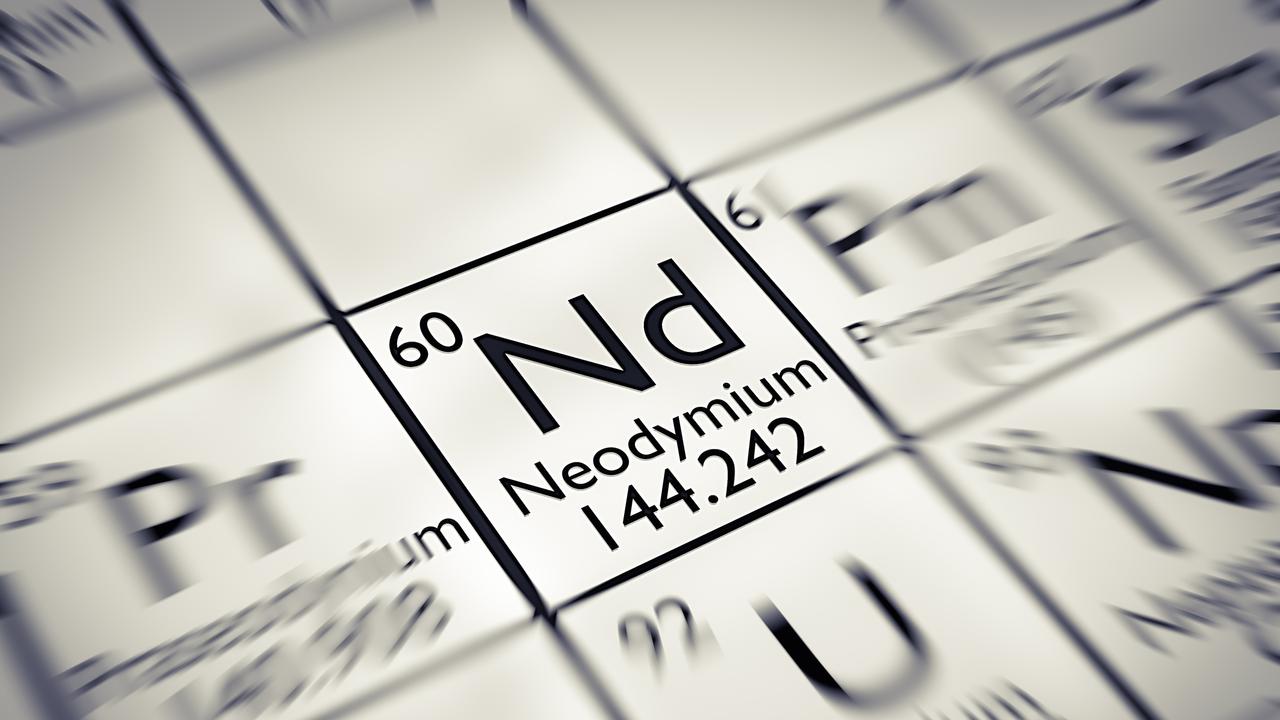 Neodymium is a rare earth used in the production of electric vehicles.