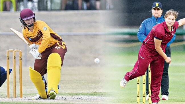 Ellie Johnston (left) and Georgia Voll will line up for the Queensland Fire. Photo: Cordell Richardson/Cricket Australia