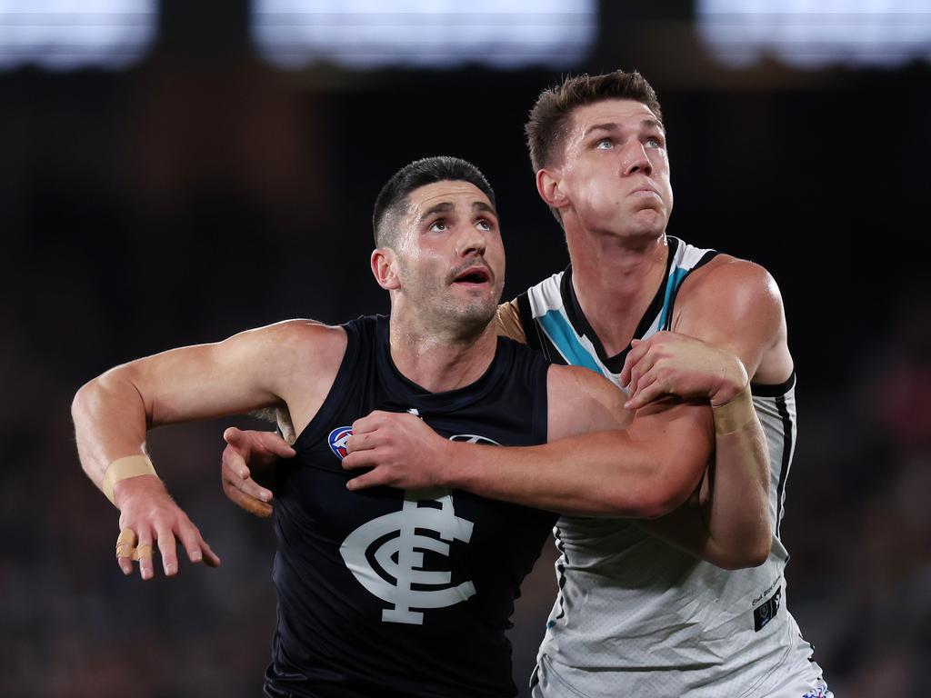Could Carlton cut ties with Marc Pittonet to bump Tom De Koning’s contract offer? Picture: Mark Stewart