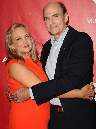 James Taylor and wife Carolyn Smedvig. Picture: Jason LaVeris/FilmMagic