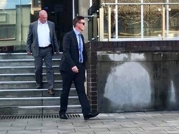 Mr Hayes leaving Liverpool Local Court this morning.