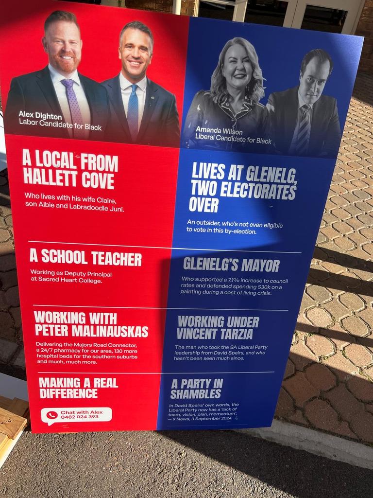 Labor has been accused of sexism over an advertisement the Liberals claim has been aimed at degrading their female candidate for Black, Amanda Wilson.