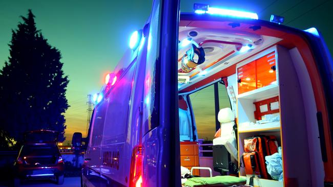 Three people were hospitalised after the crash in the Glasshouse Mountains.