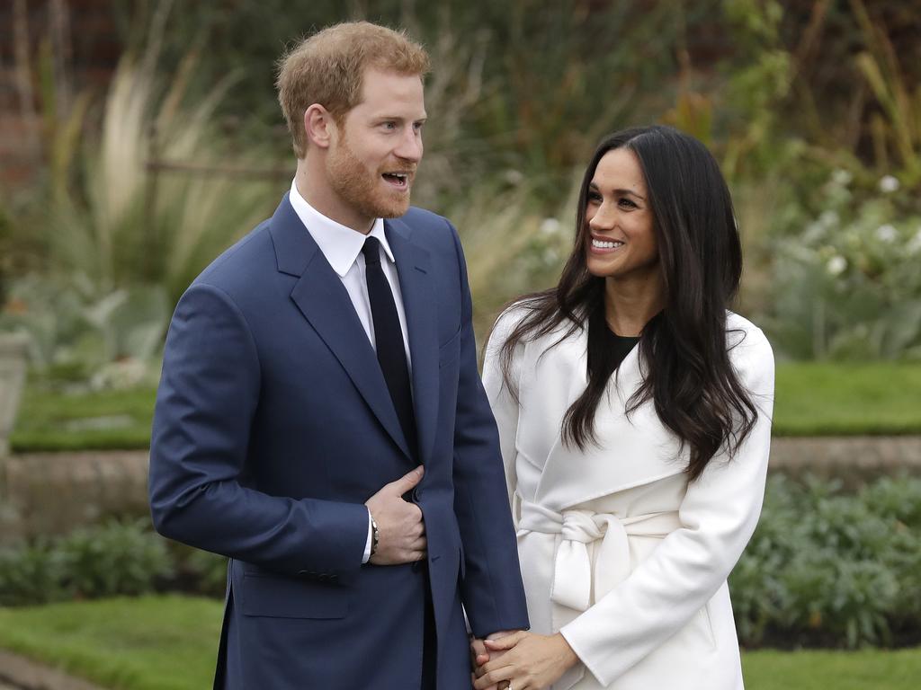 The couple’s future was so bright when they announced their engagement. Picture: AP Photo/Matt Dunham, file