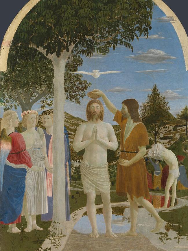 Baptism of Christ by Piero della Francesca (London, National Gallery) Public domain image