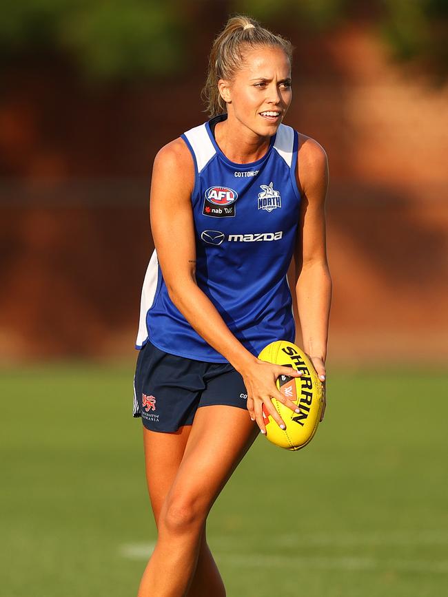 Current North Melbourne AFLW player Kaitlyn Ashmore will also be a part of SEN’s radio coverage. Picture: Robert Cianflone/Getty