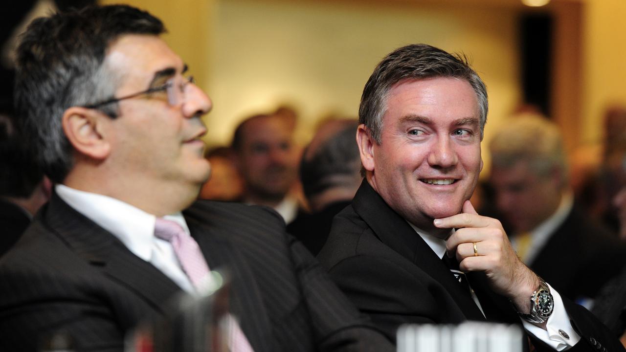 McGuire with former AFL chief executive Andrew Demetriou.