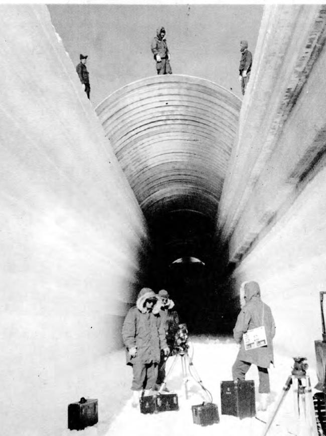 An Army camera crew at Camp Century in 1960. Picture: US Army.