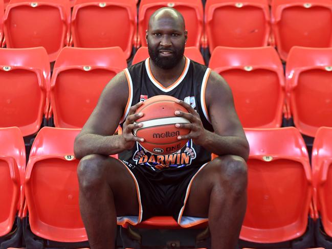 Darwin Salties player Nate Jawai. Picture: (A)manda Parkinson