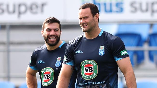 James Tedesco has learnt a lot from former Blues skipper Boyd Cordner. Picture: Brett Costello