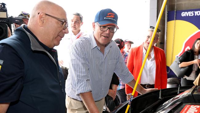 Scott Morrison spent Sunday campaigning at Bathurst and Forbes. Picture: Getty Images