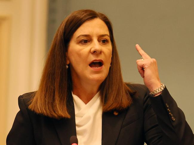 BRISBANE, AUSTRALIA - NewsWire Photos APRIL 29, 2025: Attorney General Deb Frecklington during the Queensland Parliament question time. Picture: NewsWire/Tertius Pickard