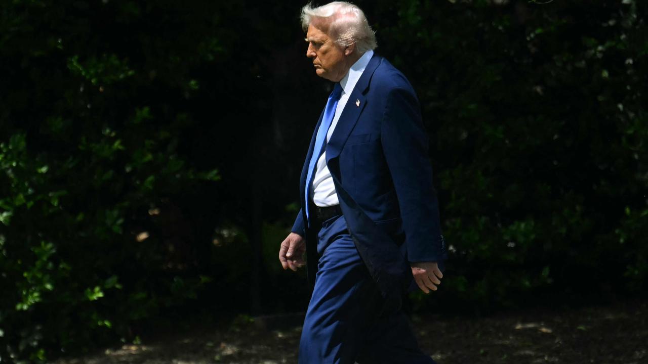 Mr Trump on the White House lawn. Picture: Jim Watson/AFP
