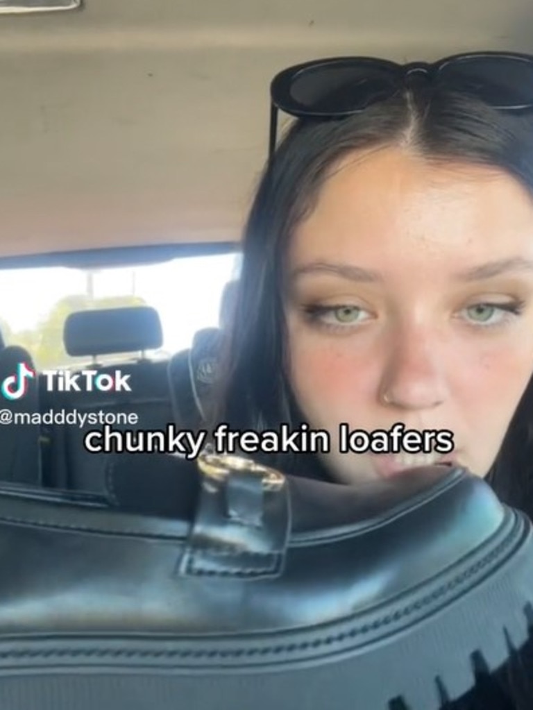 The chunky loafers have gone viral on social media. Picture: TikTok