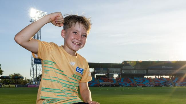 Darcy Rayson at the Gold Coast Suns v Hawthorn AFL match at TIO Stadium. Picture: Pema Tamang Pakhrin