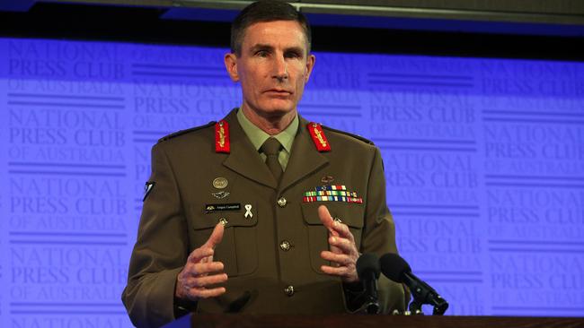 Chief of the Australian Army Lieutenant General Angus Campbell is set to be named Chief of Defence. Picture: Gary Ramage.