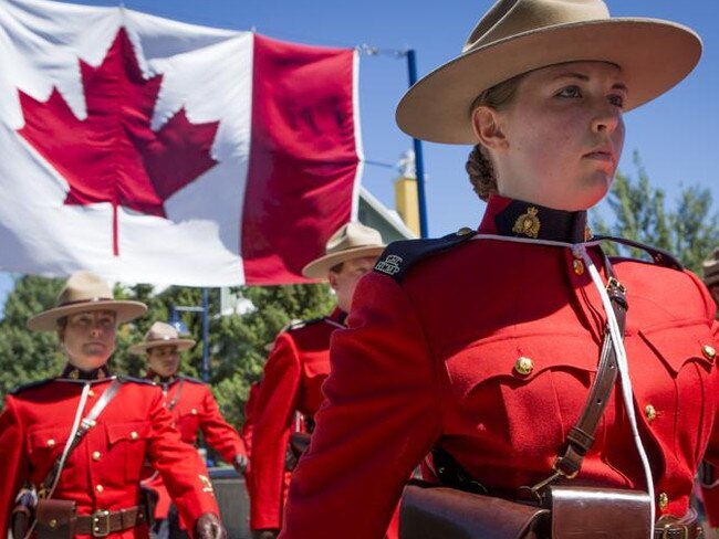 Officers of the Royal Canadian Mounted Police. Picture: Supplied