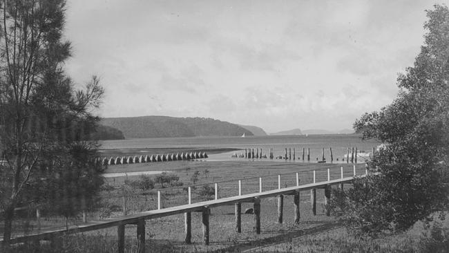 Anti-tank piles and concrete tetrahedrons at Bayview. Picture Northern Beaches Library