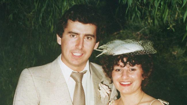 Christos Saristavros with his wife, Tammy on their wedding day. 