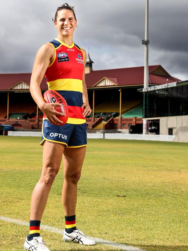 Randall will return to the footy field in 2021, after spending he entire 2020 season sidelined after tearing her ACL. Picture: Sarah Reed