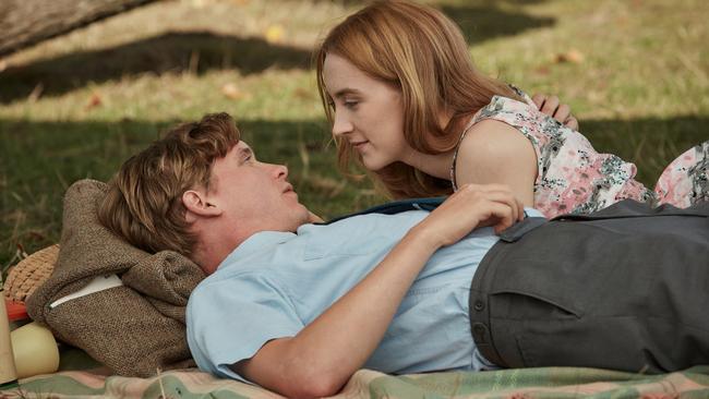 Billy Howle and Saoirse Ronan as the young lovers in On Chesil Beach.