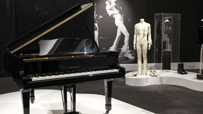 The Yamaha baby grand piano on which Mercury wrote <i>Bohemian Rhapsody</i>. Picture: Tristan Fewings