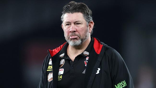 2022 AFL Football Round 22 - St Kilda Saints V Brisbane Lions at Marvel Stadium. Brett Ratten coach of the Saints. Picture: Mark Stewart