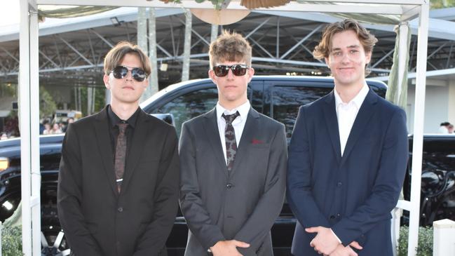 Conner Taylor, Jackson H and Nate F at the Caloundra State High School formal 2024.