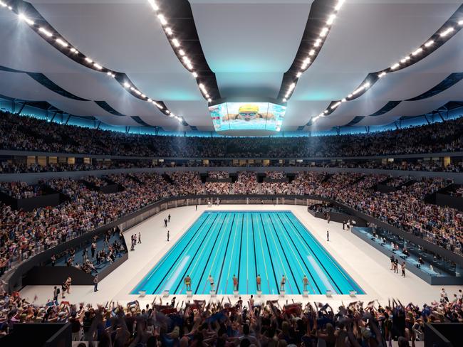 An artist's impression of Brisbane Arena configured for the 2032 Olympics under the Live Nation plan. Picture - Supplied