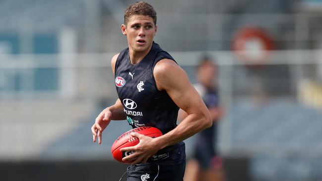 Harry McKay says Charlie Curnow is moving “fantastically well” in pre-season. Picture: AFL Photos/Getty Images