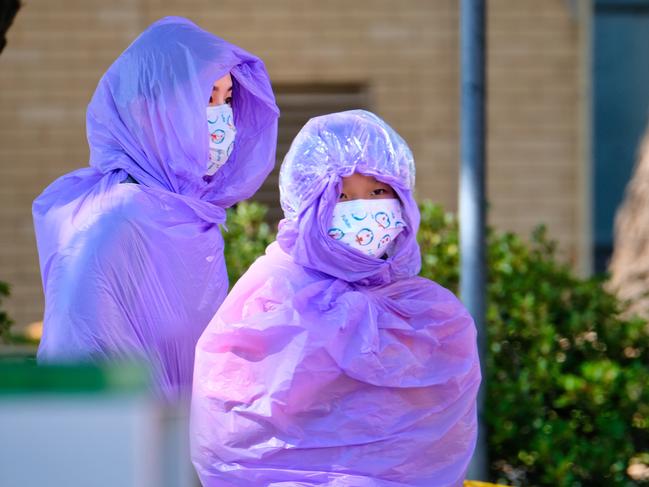 Quarantining hotel guests at the Holiday Inn near Melbourne Airport. Picture: AAP