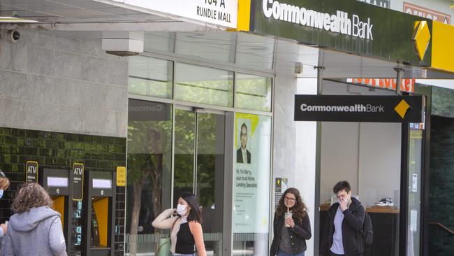 At $106 the CBA stock price has gained around 4 per cent this year to date against a wider fall of around 2 per cent on the ASX 200. Picture NCA NewsWire / Emma Brasier.