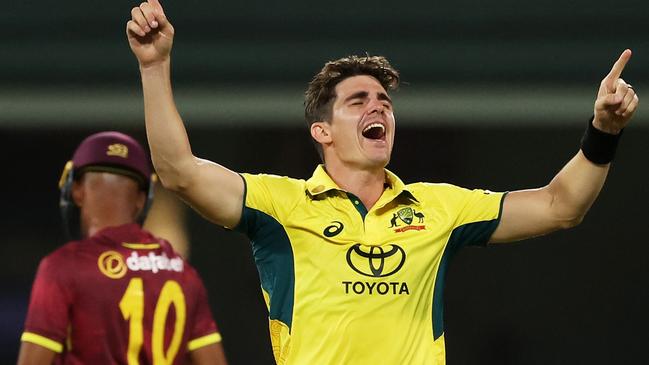 Sean Abbott is on fire. Photo by Matt King/Getty Images