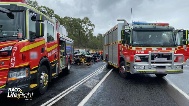 The scene of a horror crash on the Bruce Highway near Tiaro. There are plans to bypass Tiaro but the bypass will still be two lanes not four lanes.