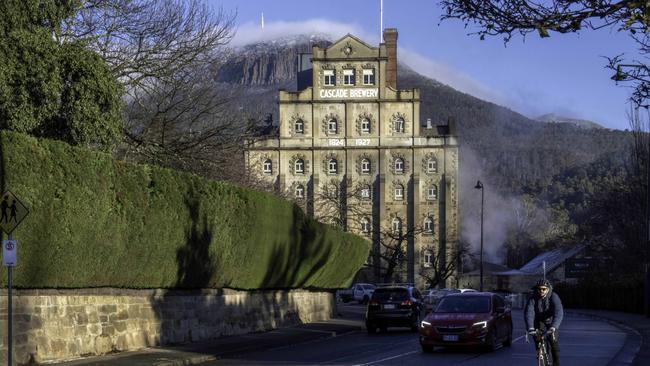 Cascade Brewery and Mt Wellington/kunanyi. A streetscape of South Hobart. As featured in a new book Discovering SoHo,  by Tasmanian writer and photographer Paul County. The book is a celebration of the South Hobart community. For TasWeekend. Picture: Paul County