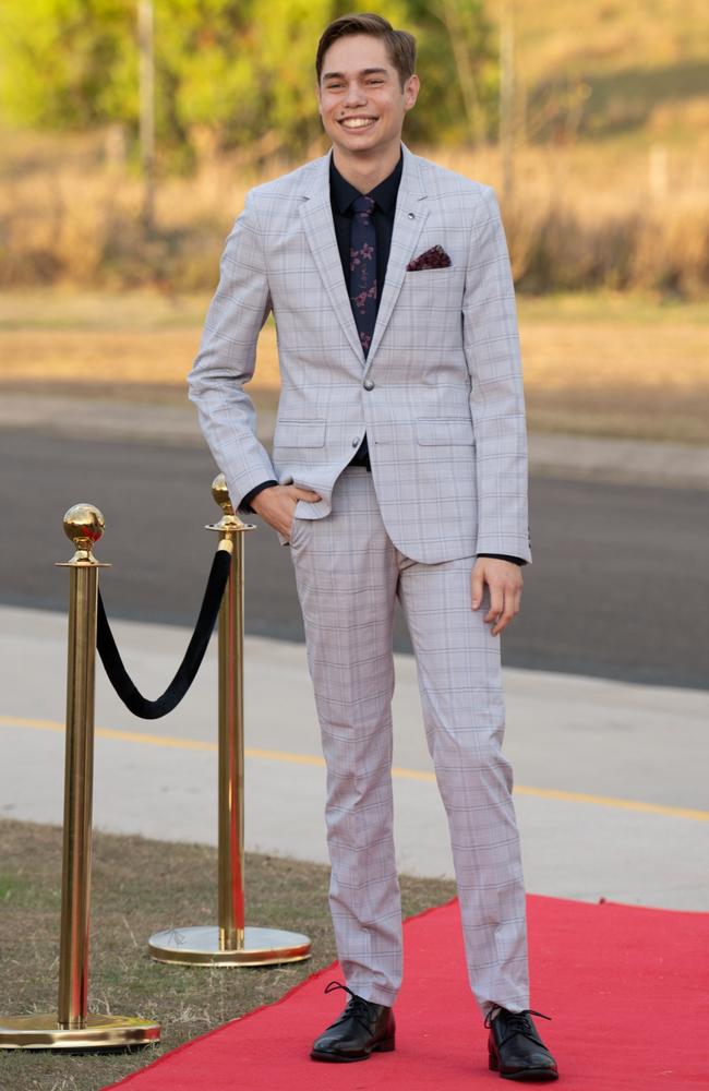 Nathan Mahoney of Cooloola Christian College graduating class 2023 arrives at the formal. October 5, 2023. Picture: Christine Schindler