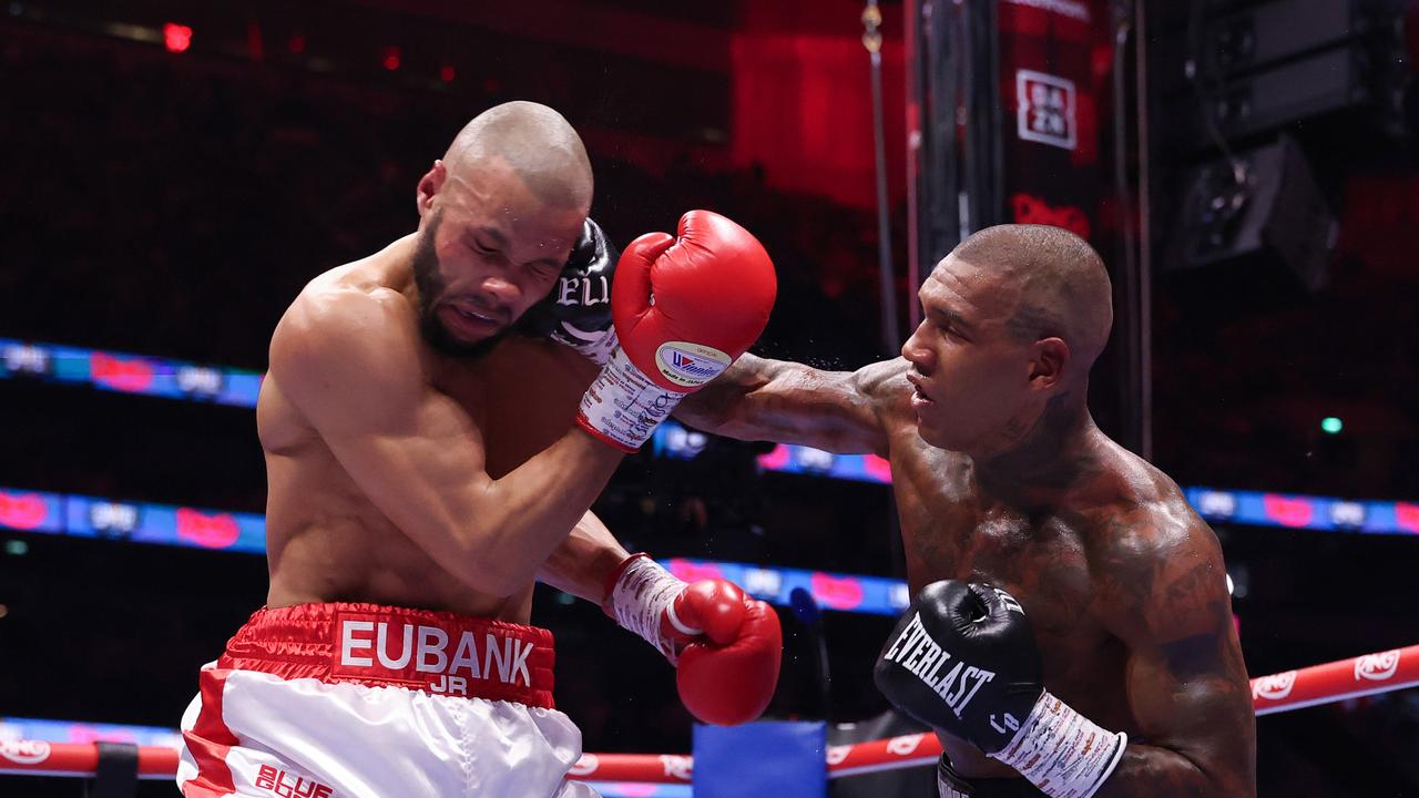Chris Eubank defeated Conor Benn (right) in their grudge match. (Photo by Richard Pelham/Getty Images)
