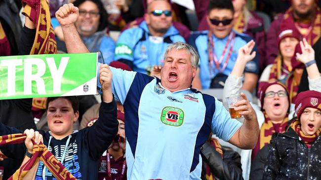 Aussie sports and music fans are seriously concerned about a criminal attack or their personal data being stolen at major events such as tonight’s Origin decider. Picture: AAP