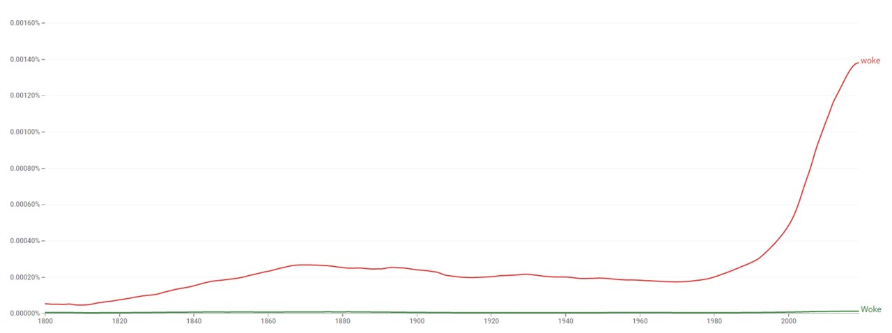 The word woke has resurfaced in recent years, becoming a contentious term around the world. Picture: Google