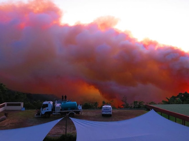 Fires burning in Eungella. Picture: Mackay Eungella Chalet