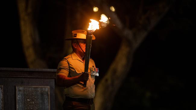 109 years after the Gallipoli landings, Territorians gather in Darwin City to reflect on Anzac Day. Picture: Pema Tamang Pakhrin