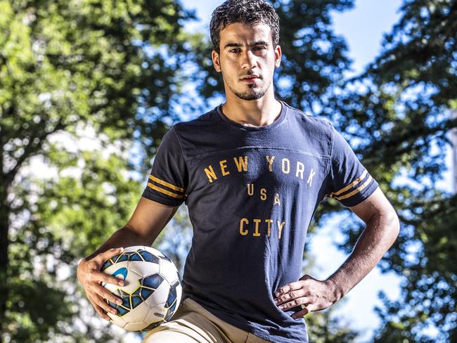 Hakeem Al-Araibi spoke out against his treatment in Bahrain in 2016. Picture: Ian Currie