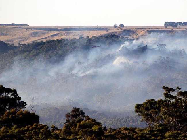 The grassfire caused by Powercor’s negligence. Picture: Mark Stewart