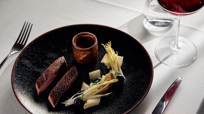 The Hay smoked duck, part of Hardy's Verandah Restaurant winter degustation menu.